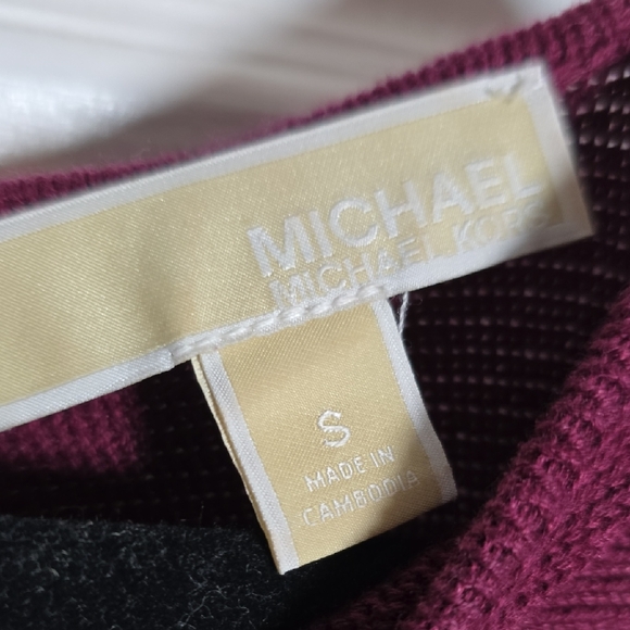 Michael Kors S Small Deep Red Maroon Crew Neck Sweater - Picture 3 of 6